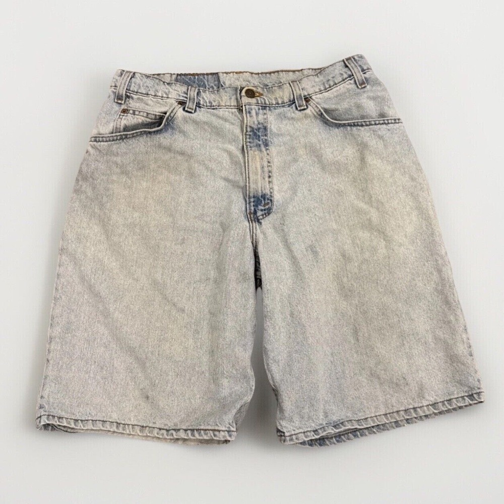 Levis Shorts Mens 34 Jean Denim 565 Wide Leg Jorts‎ Medium Wash Vintage